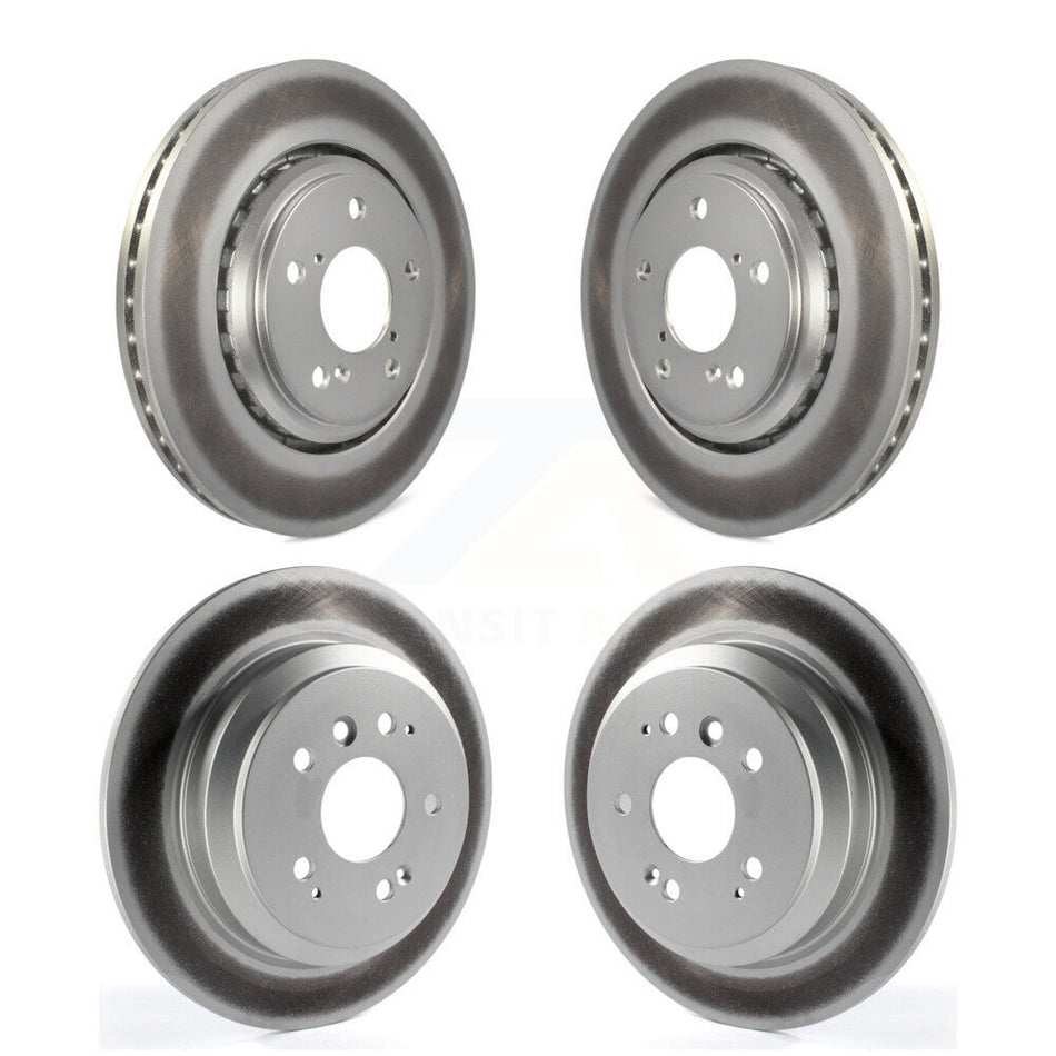 Front Rear Coated Disc Brake Rotors Kit For Honda Pilot Ridgeline Passport KG-101171