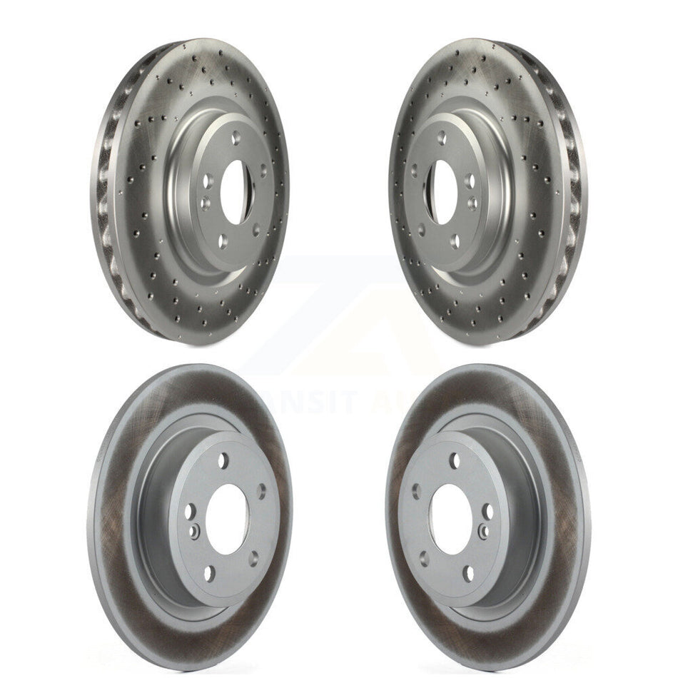 Front Rear Coated Disc Brake Rotors Kit For 2019 Mercedes-Benz CLA250 With Sport Package KG-101189