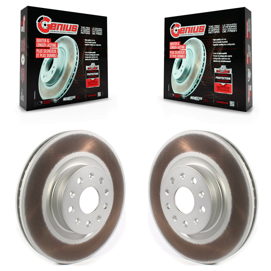 Front Coated Disc Brake Rotors Pair For Chevrolet Camaro Cadillac CTS CT6 CT5 KG-101310