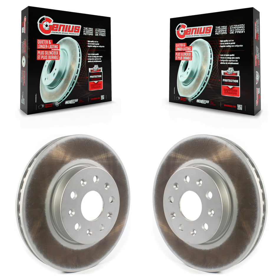 Front Coated Disc Brake Rotors Pair For Chevrolet Camaro Cadillac CTS CT6 CT5 KG-101311