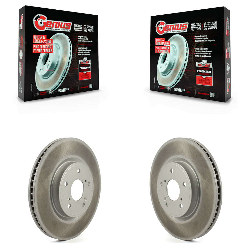 Front Coated Disc Brake Rotors Pair For Honda CR-V Accord Acura Civic Integra KG-101336