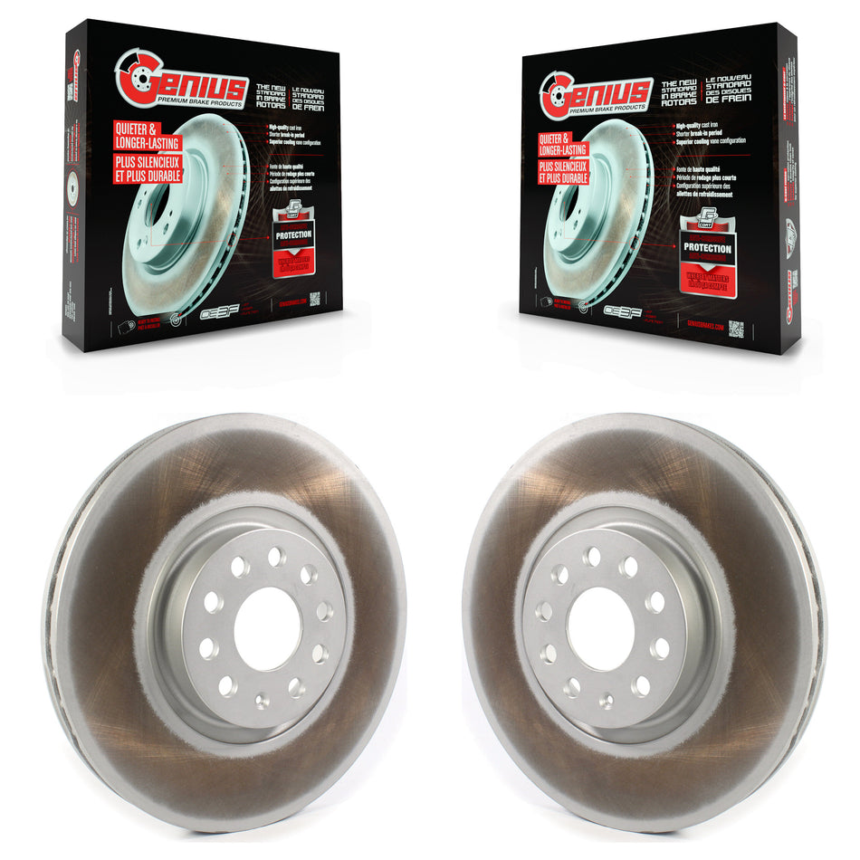 Front Coated Disc Brake Rotors Pair For Volkswagen Atlas Cross Sport KG-101339