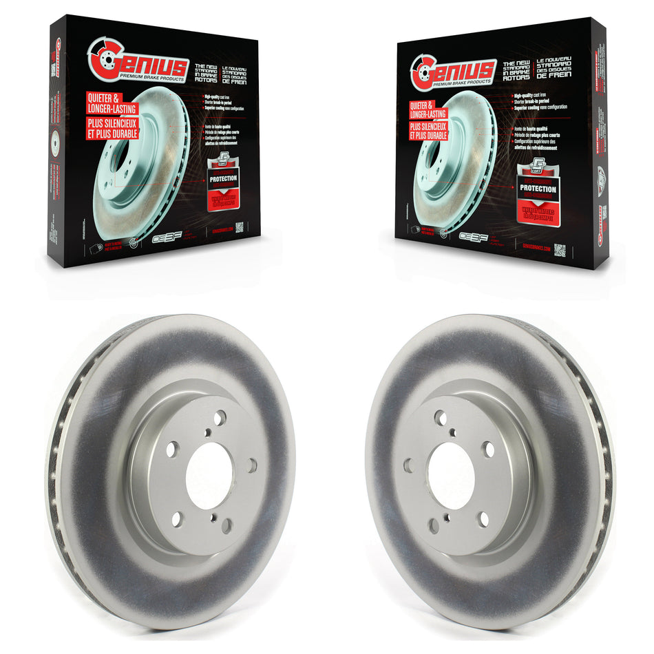 Front Coated Disc Brake Rotors Pair For 2017-2021 Subaru Impreza With 276mm Diameter Rotor KG-101345