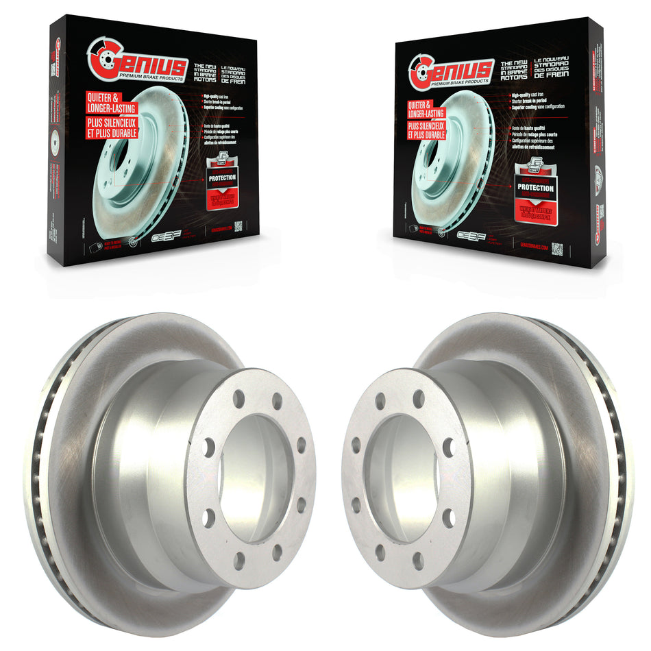 Rear Coated Disc Brake Rotors Pair For Chevrolet Express 3500 GMC Savana 4500 KG-101348
