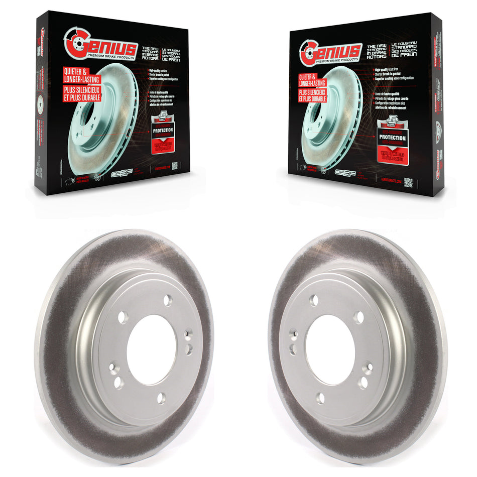Rear Coated Disc Brake Rotors Pair For Hyundai Elantra Kia Niro Ioniq Forte Veloster KG-101371