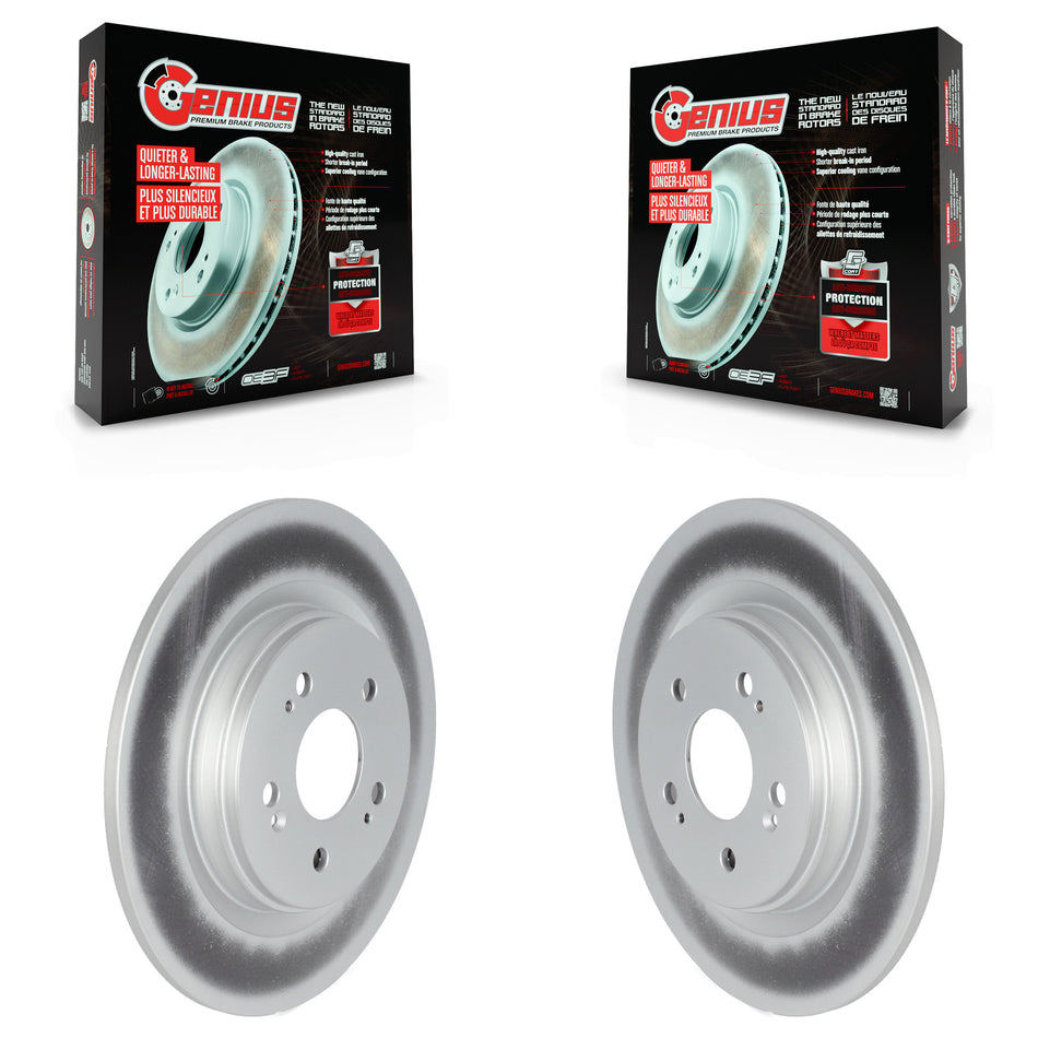 Rear Coated Disc Brake Rotors Pair For 2018-2023 Honda Odyssey KG-101373