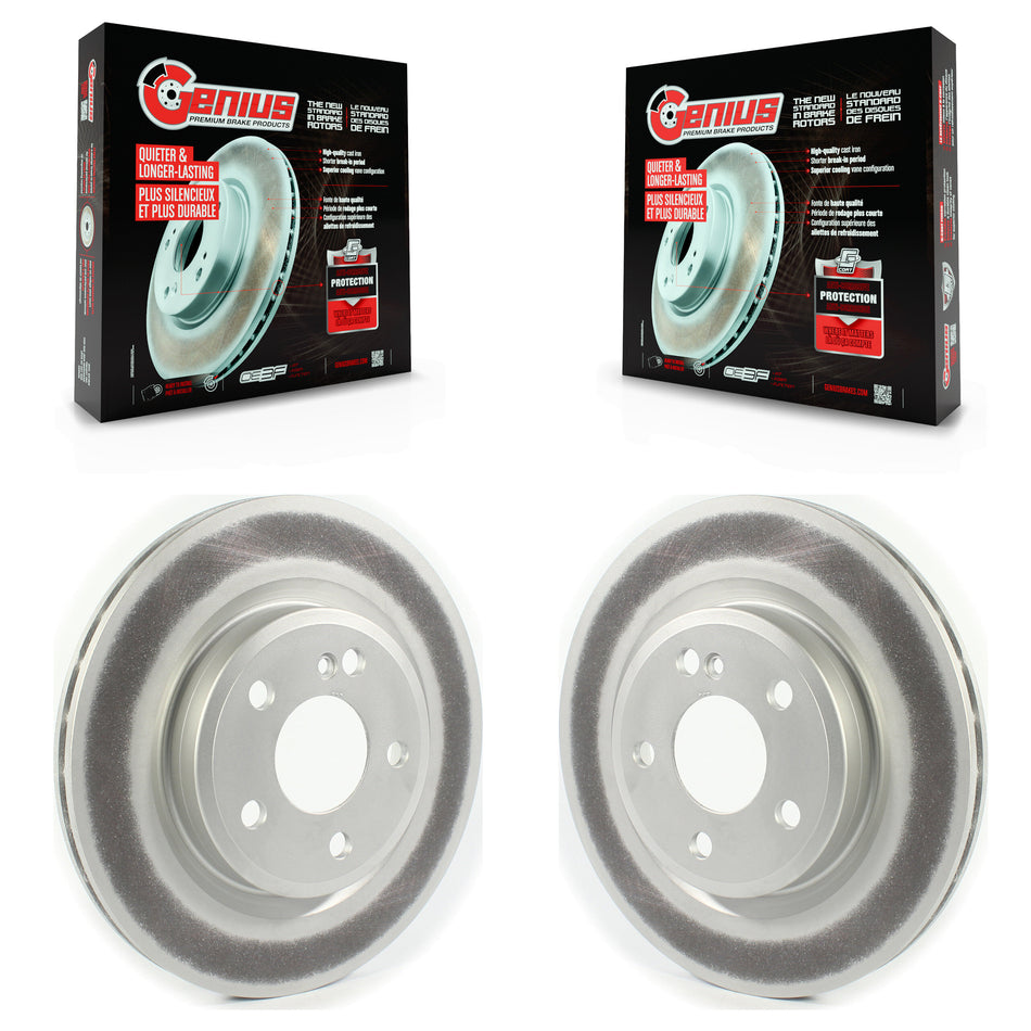 Rear Coated Disc Brake Rotors Pair For Mercedes-Benz CLA250 GLA250 INFINITI QX30 KG-101375