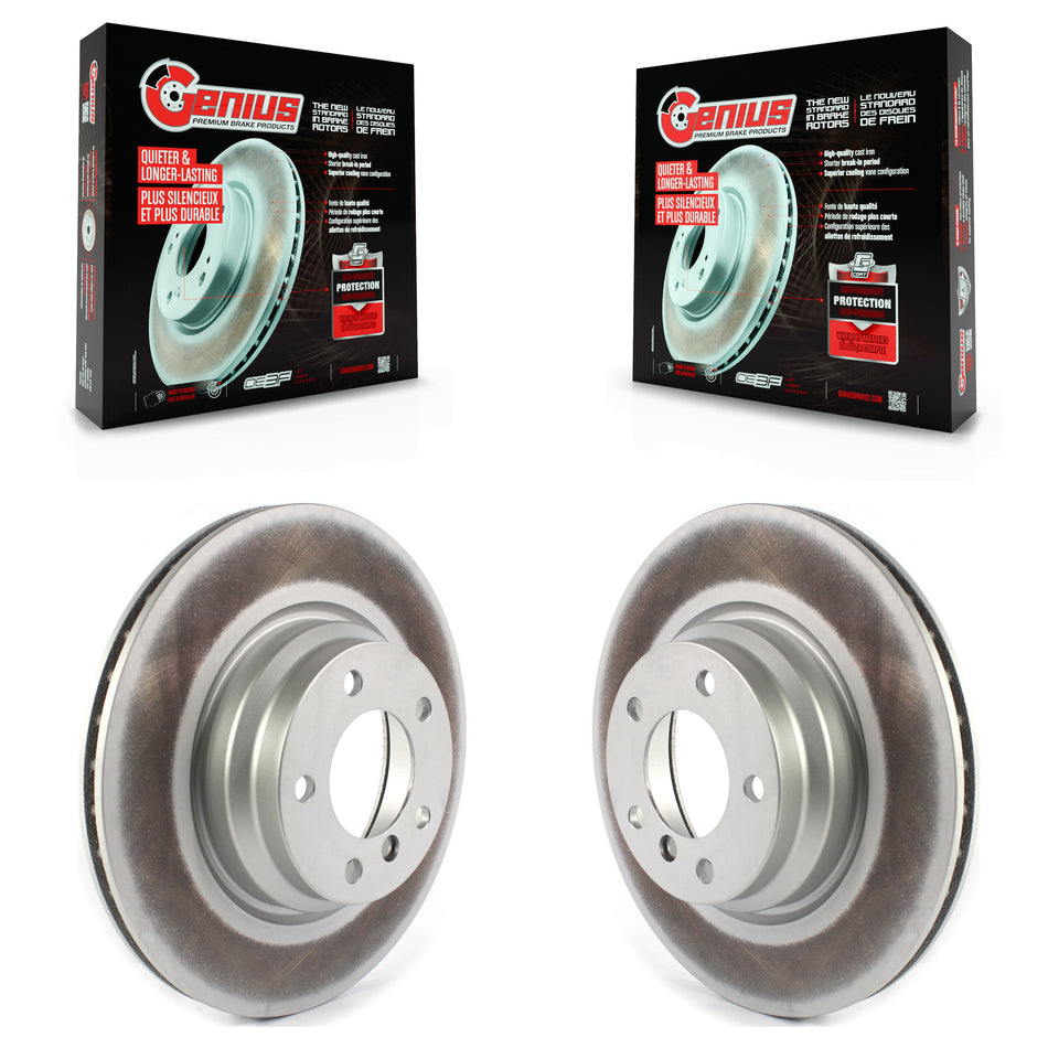 Front Coated Disc Brake Rotors Pair For BMW 330i 330xi X1 KG-101392