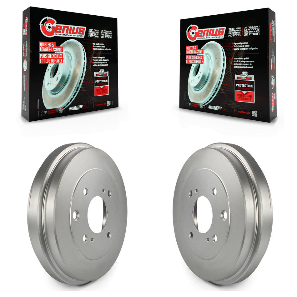 Rear Coated Brake Drums Pair For Nissan Sentra Versa Cube KG-101404