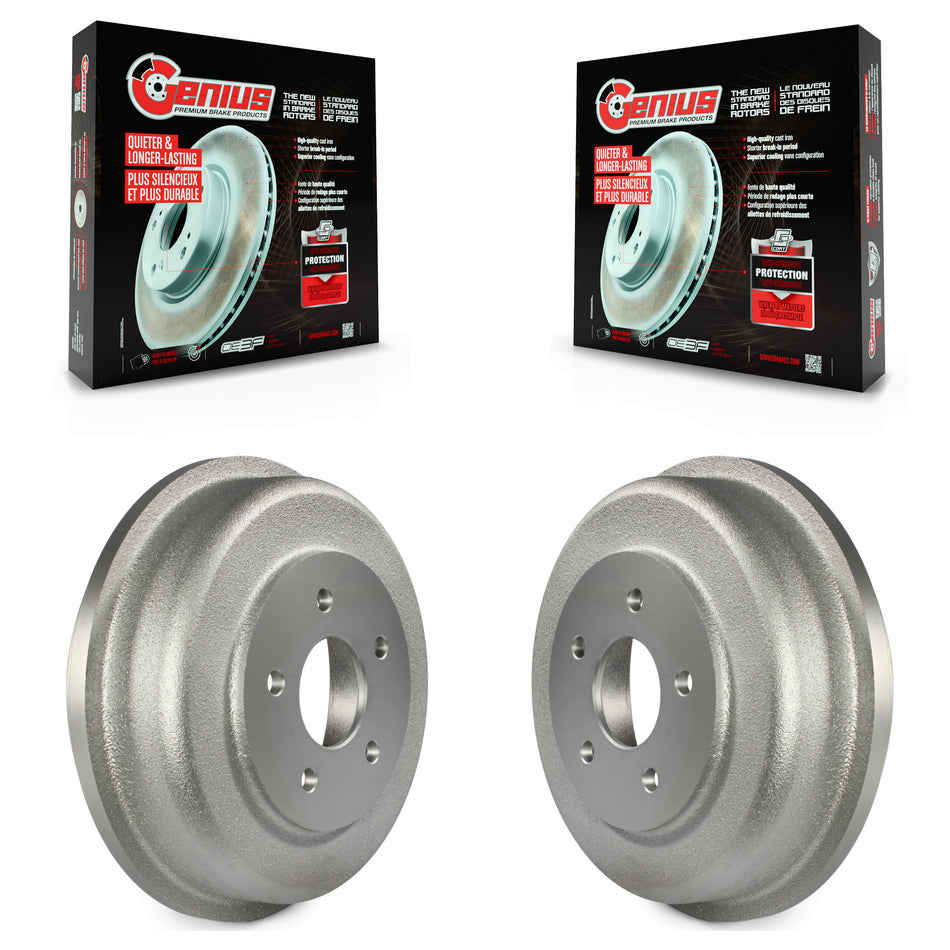 Rear Coated Brake Drums Pair For 2010-2013 Ford Transit Connect KG-101410