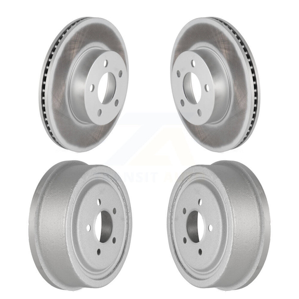 Front Rear Disc Brake Rotors Drums Kit For Ford Ranger Mazda B4000 With 10" Diameter Drum KG-101426