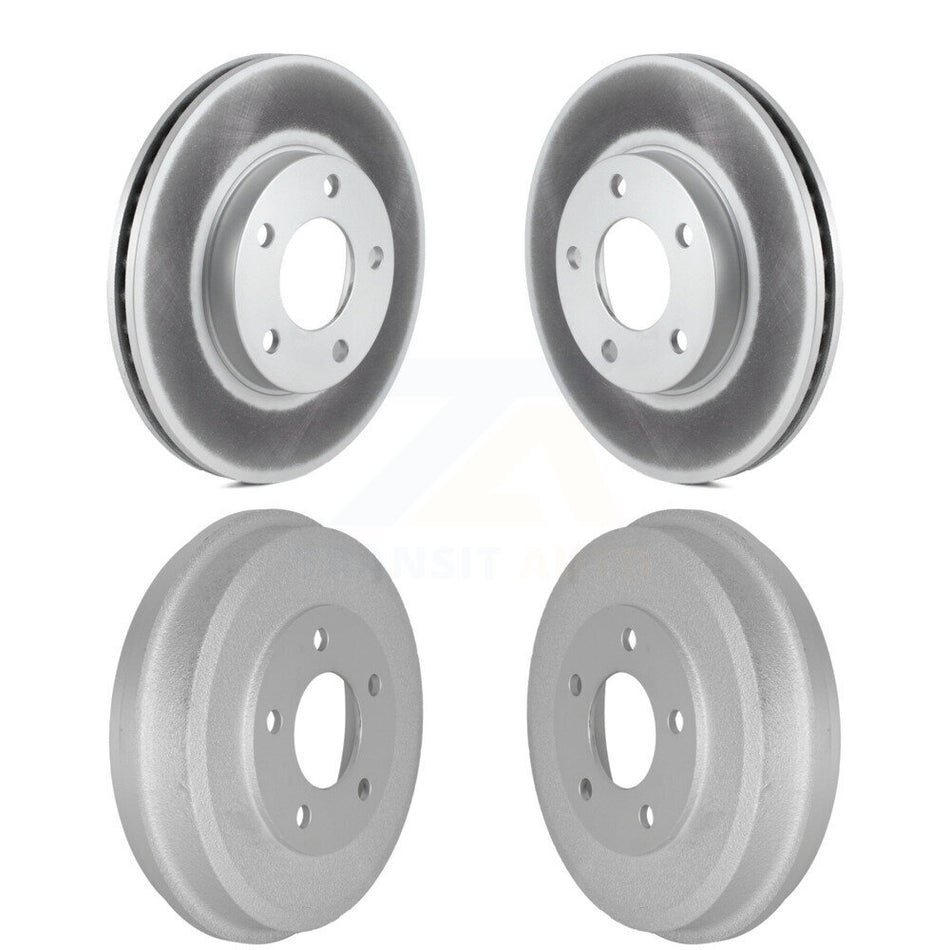 Front Rear Disc Brake Rotors Drums Kit For Ford Escape Mazda Tribute Mercury Mariner KG-101439