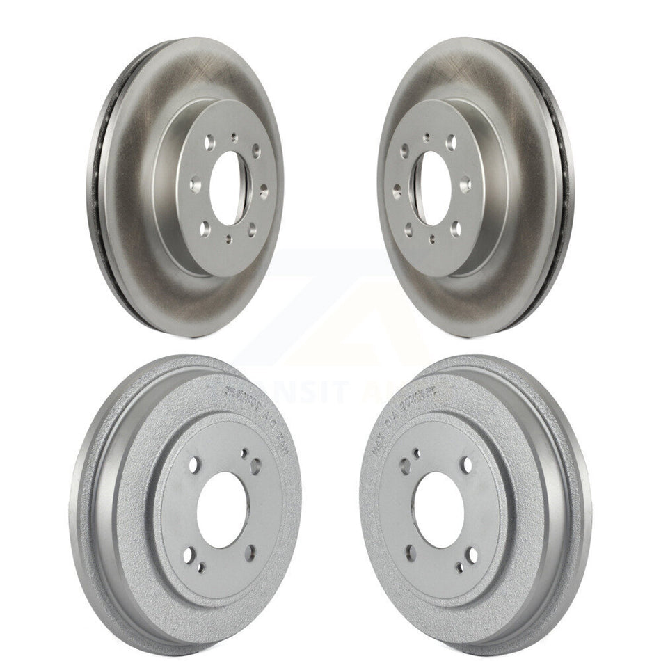 Front Rear Disc Brake Rotors Drums Kit For Honda Civic Fit Insight KG-101462