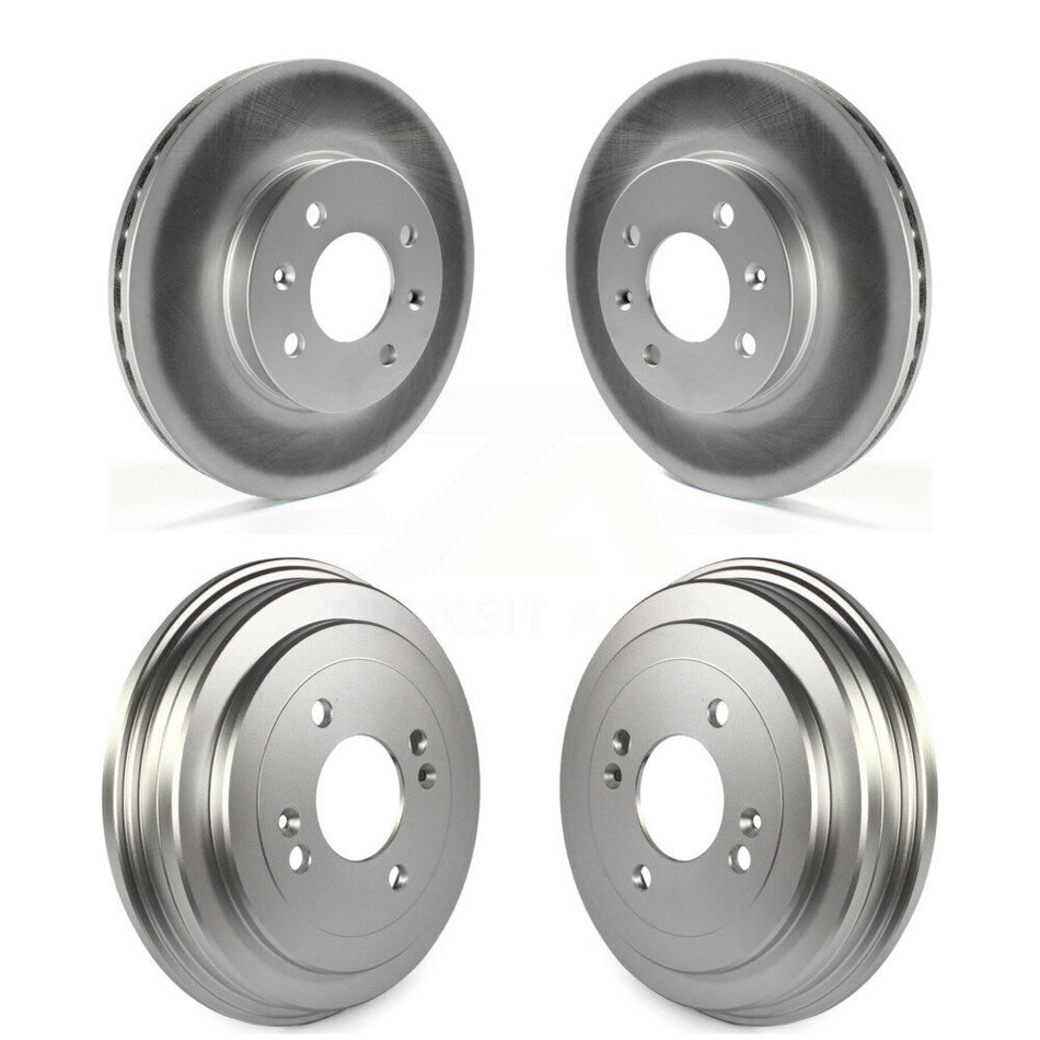 Front Rear Disc Brake Rotors Drums Kit For Hyundai Accent Kia Rio Rio5 KG-101466