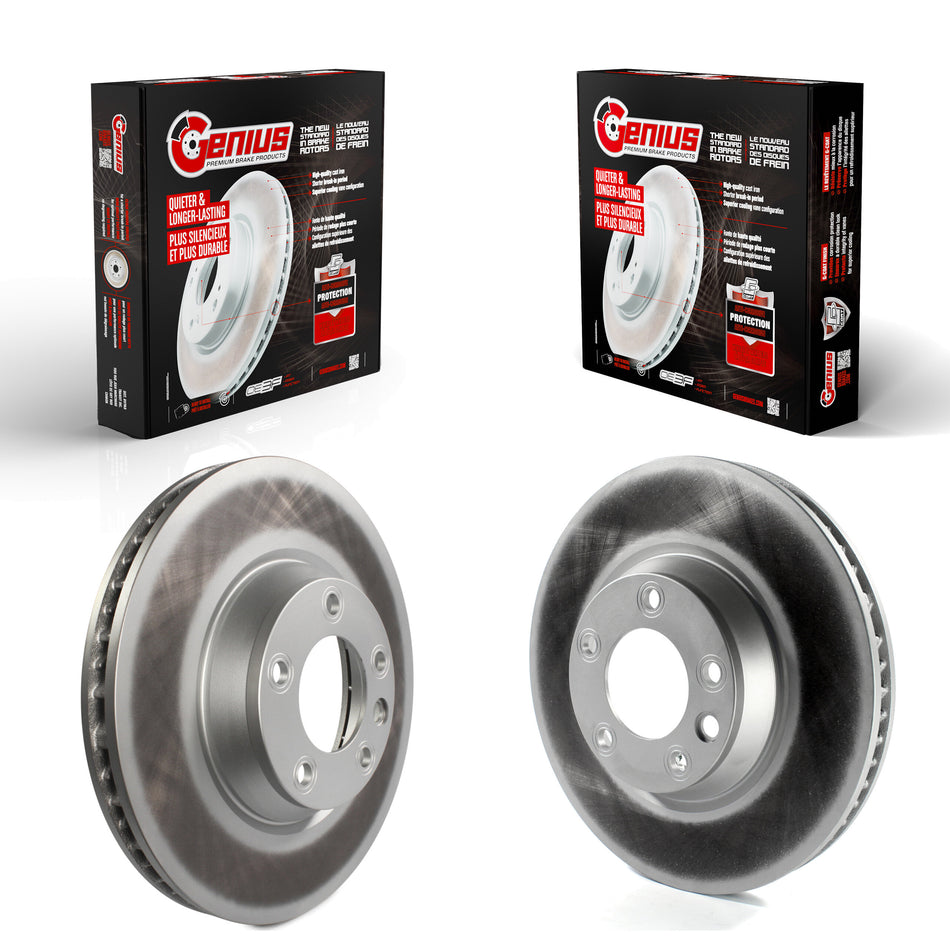 Front Coated Disc Brake Rotors Kit For Audi Q7 Porsche Cayenne Volkswagen Touareg 911 KG-101482