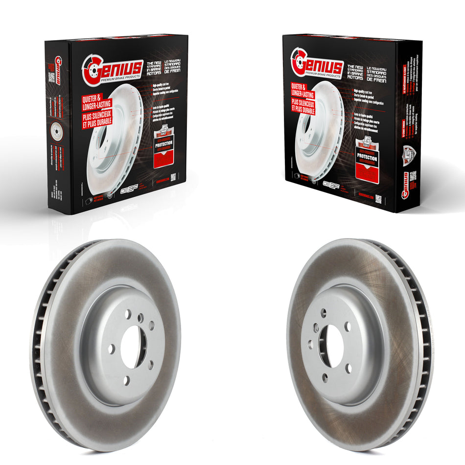 Front Coated Disc Brake Rotors Kit For BMW 750Li xDrive 750i 550i GT KG-101488