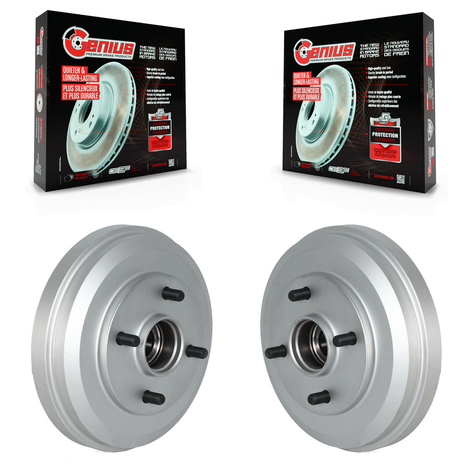 Rear Coated Brake Drums Pair For 2009-2011 Ford Focus KG-101491