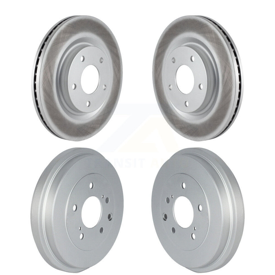 Front Rear Disc Brake Rotors Drums Kit For 2017-2019 Nissan Sentra Turbocharged KG-101497