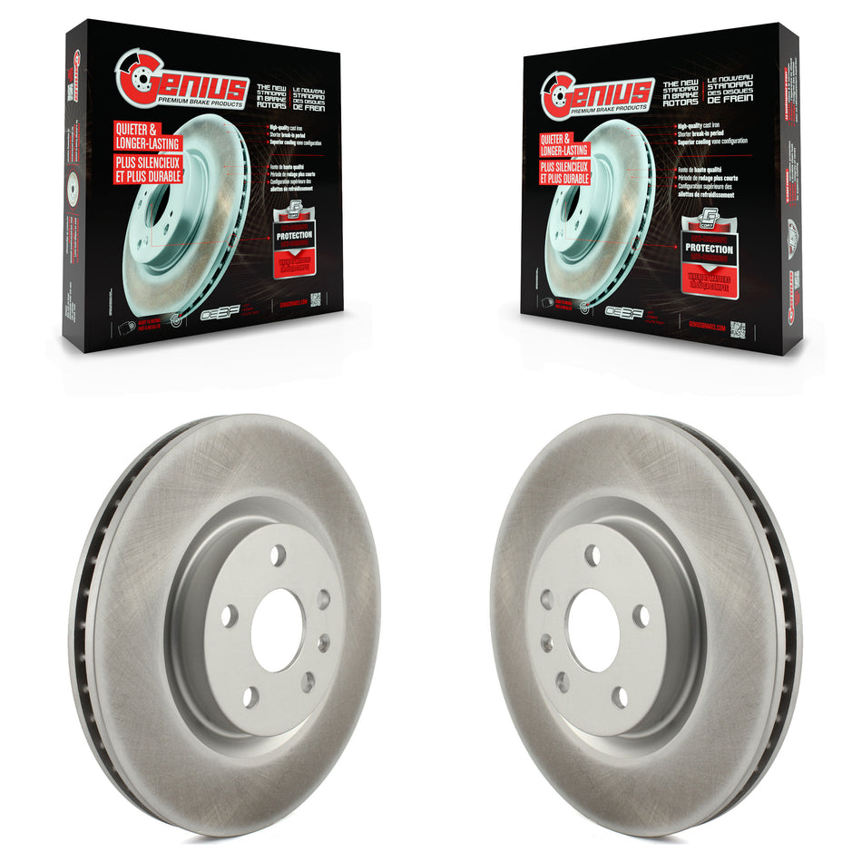 Front Coated Disc Brake Rotors Pair For Cadillac CTS XTS Buick Regal Chevrolet Caprice Corvette KG-101512