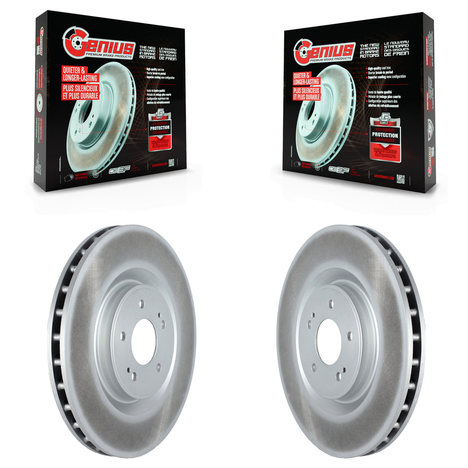 Front Coated Disc Brake Rotors Pair For Mitsubishi Lancer KG-101513