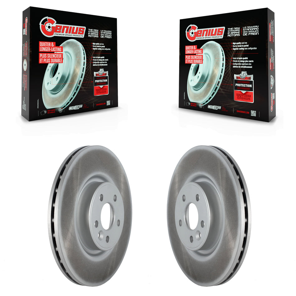 Front Coated Disc Brake Rotors Pair For Volvo S60 XC70 S80 V60 V70 With 336mm Diameter Rotor KG-101516