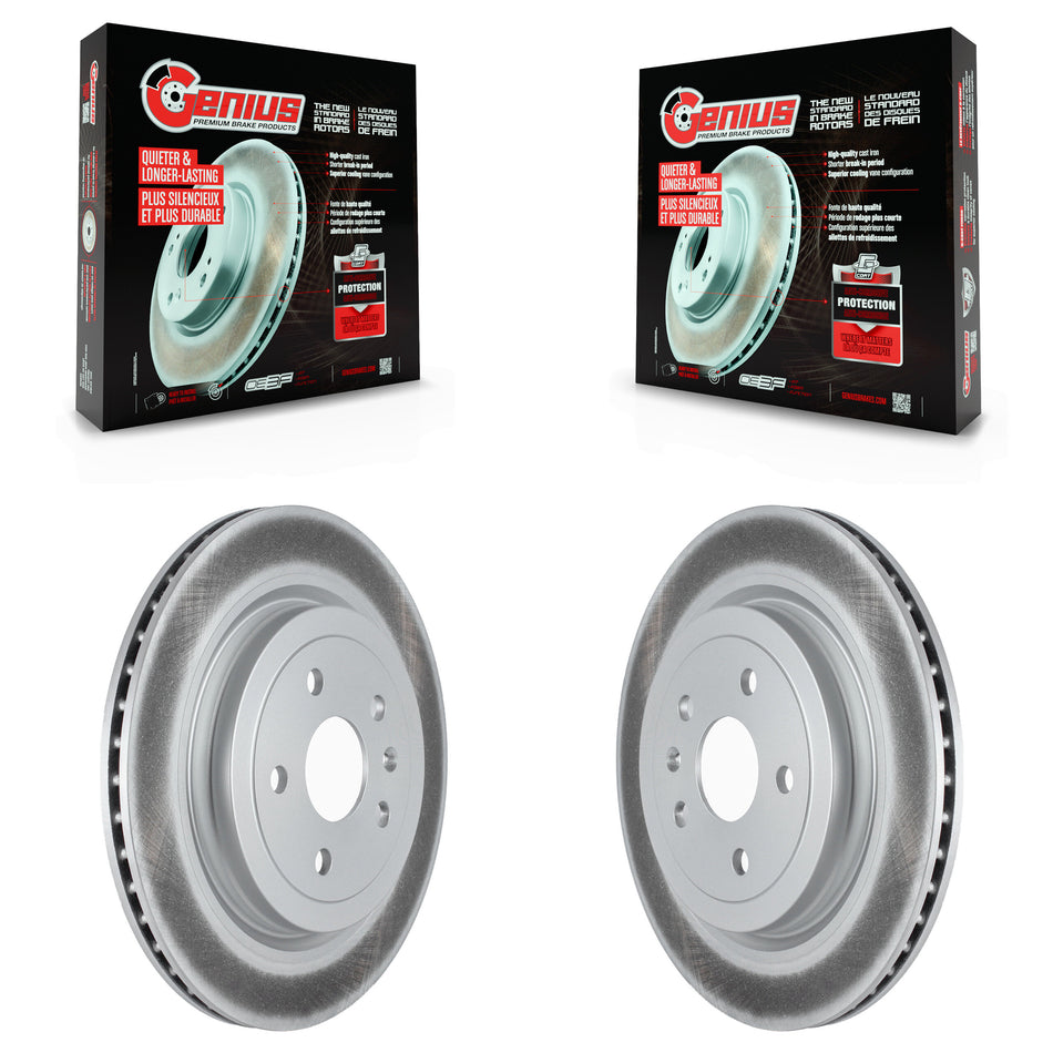 Rear Coated Disc Brake Rotors Pair For Cadillac CTS KG-101519