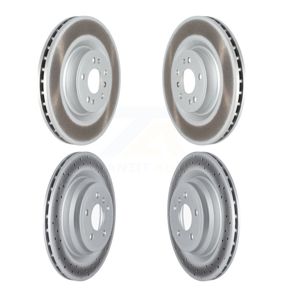 Front Rear Coated Disc Brake Rotors Kit For Mercedes-Benz GLE400 Without Sport Package KG-101526