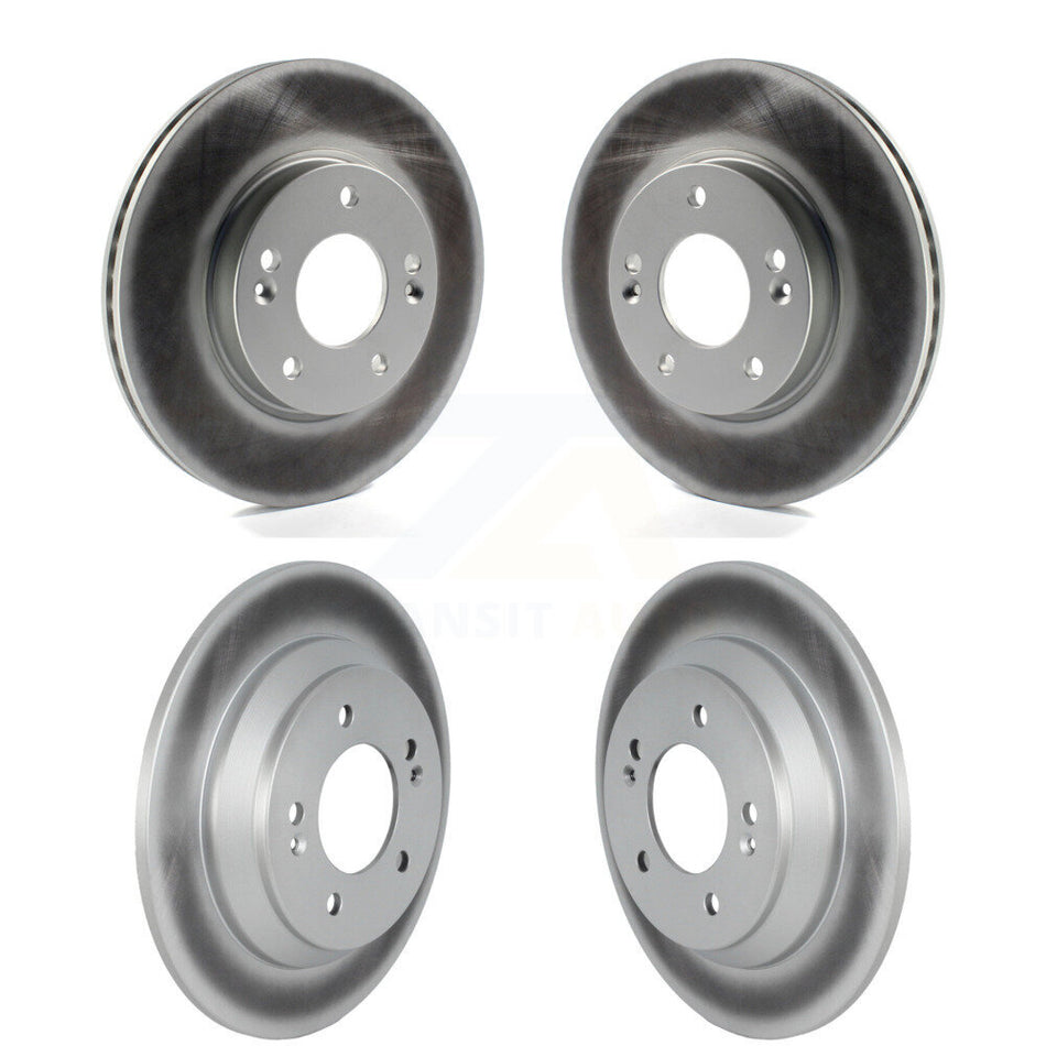 Front Rear Coated Disc Brake Rotors Kit For 2021 Kia Seltos FWD with Automatic CVT transmission With Electric Parking KG-101541