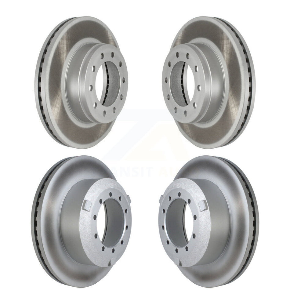 Front Rear Coated Disc Brake Rotors Kit For Ford F-450 Super Duty F-550 KG-101569