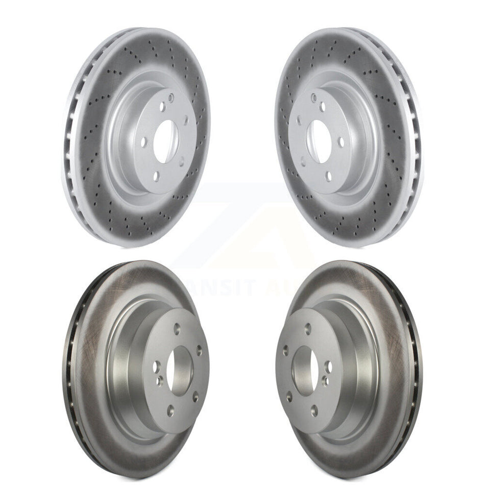 Front Rear Coated Disc Brake Rotors Kit For Mercedes-Benz E400 With 344mm Diameter Rotor KG-101576