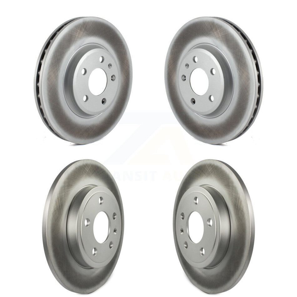 Front Rear Coated Disc Brake Rotors Kit For 2009 Audi A4 Quattro Sedan Wagon With 288mm Diameter Rotor KG-101583