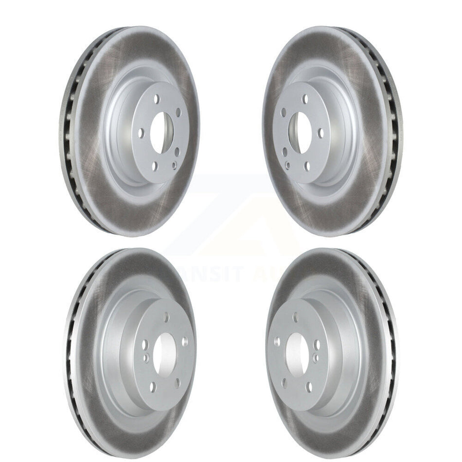Front Rear Coated Disc Brake Rotors Kit For 2010-2011 Mercedes-Benz E550 With 320mm Diameter Rotor KG-101588