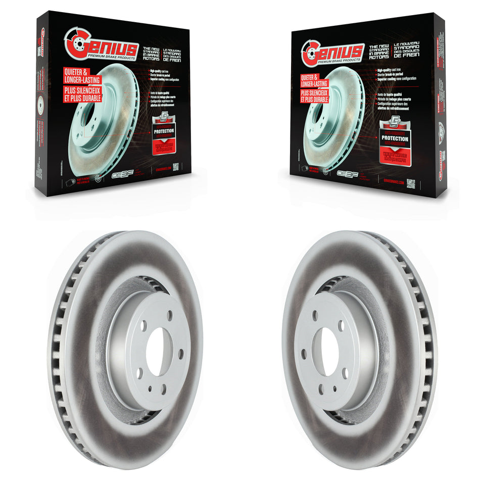 Front Coated Disc Brake Rotors Pair For Ford Mustang KG-101594