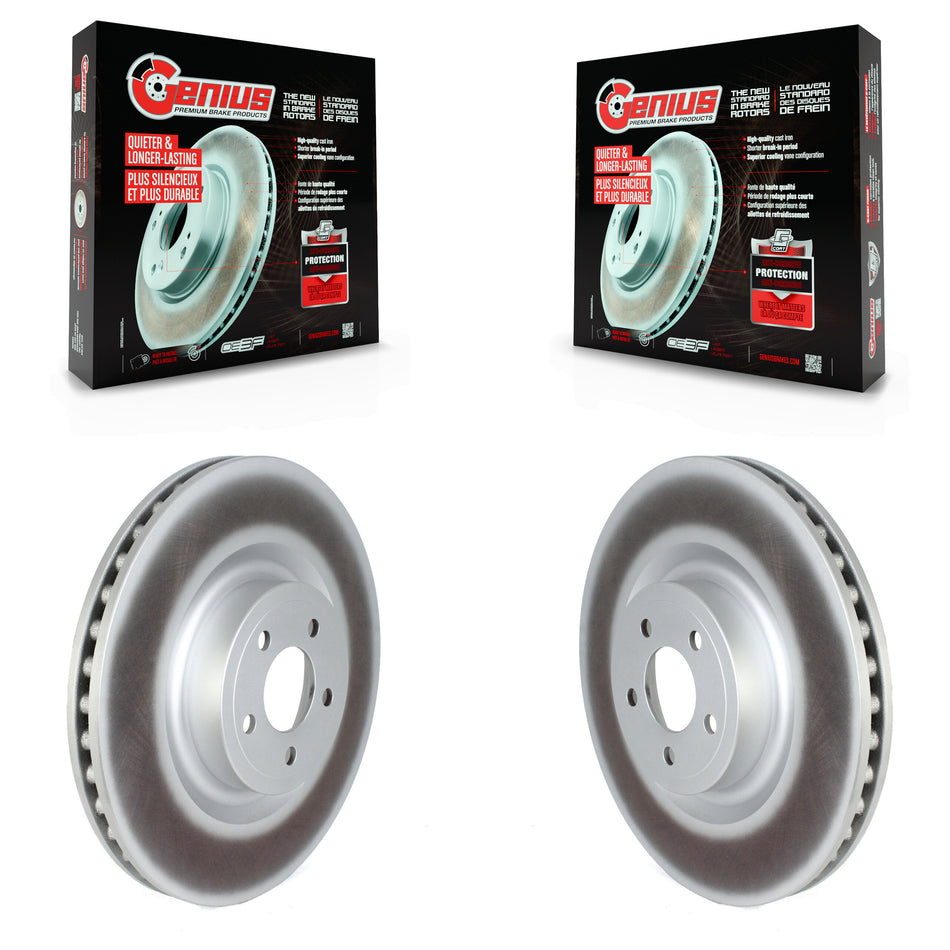 Front Coated Disc Brake Rotors Pair For Ford Mustang KG-101595