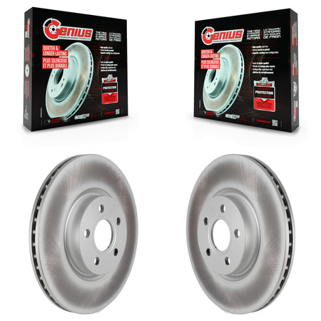 Front Coated Disc Brake Rotors Pair For Ford Transit Connect KG-101605