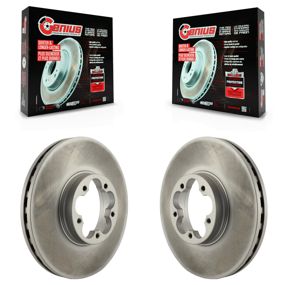 Front Coated Disc Brake Rotors Pair For Ford Transit-350 HD KG-101607
