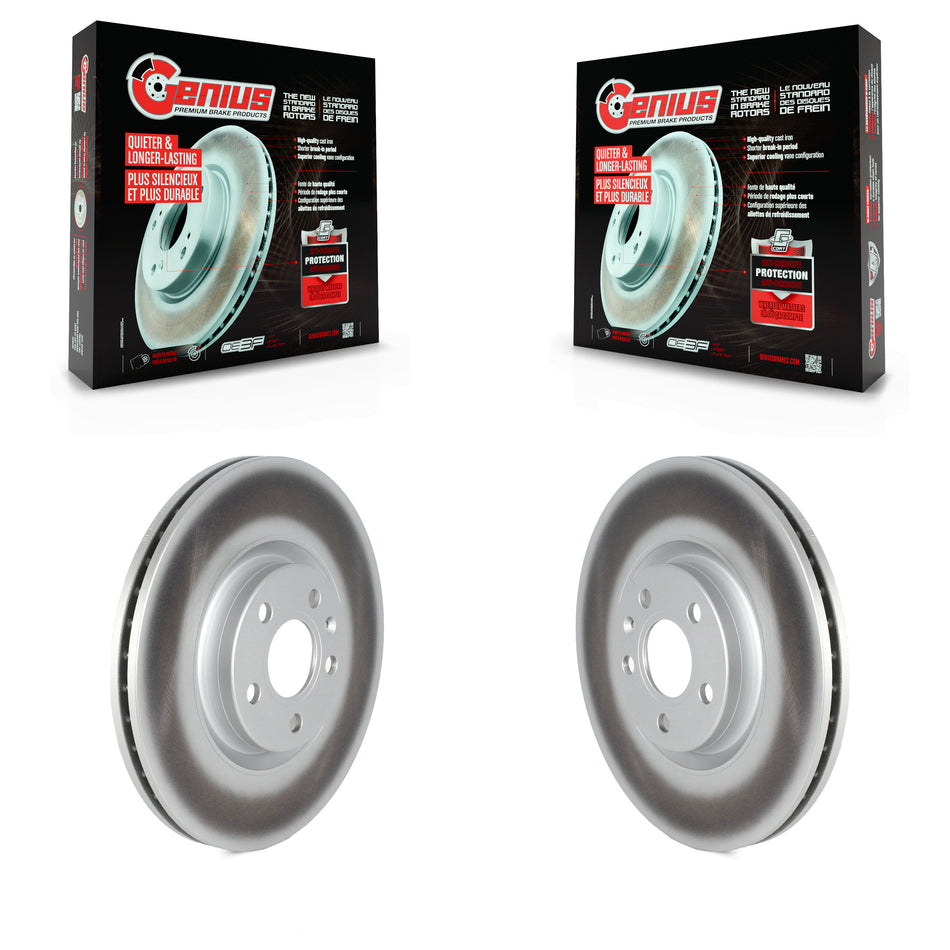 Front Coated Disc Brake Rotors Pair For Volvo XC60 XC40 S90 S60 V90 Cross Country V60 With 322mm Diameter Rotor KG-101611