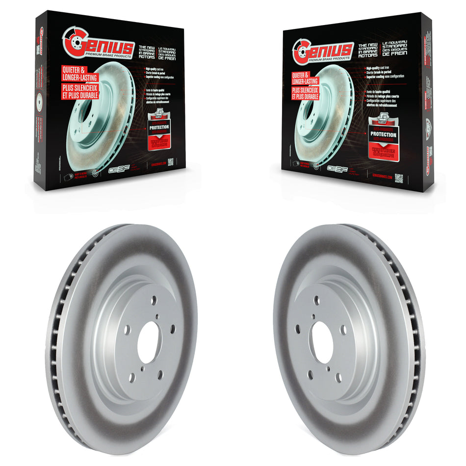 Front Coated Disc Brake Rotors Pair For 2019-2021 Subaru Forester With 316mm Diameter Rotor KG-101627