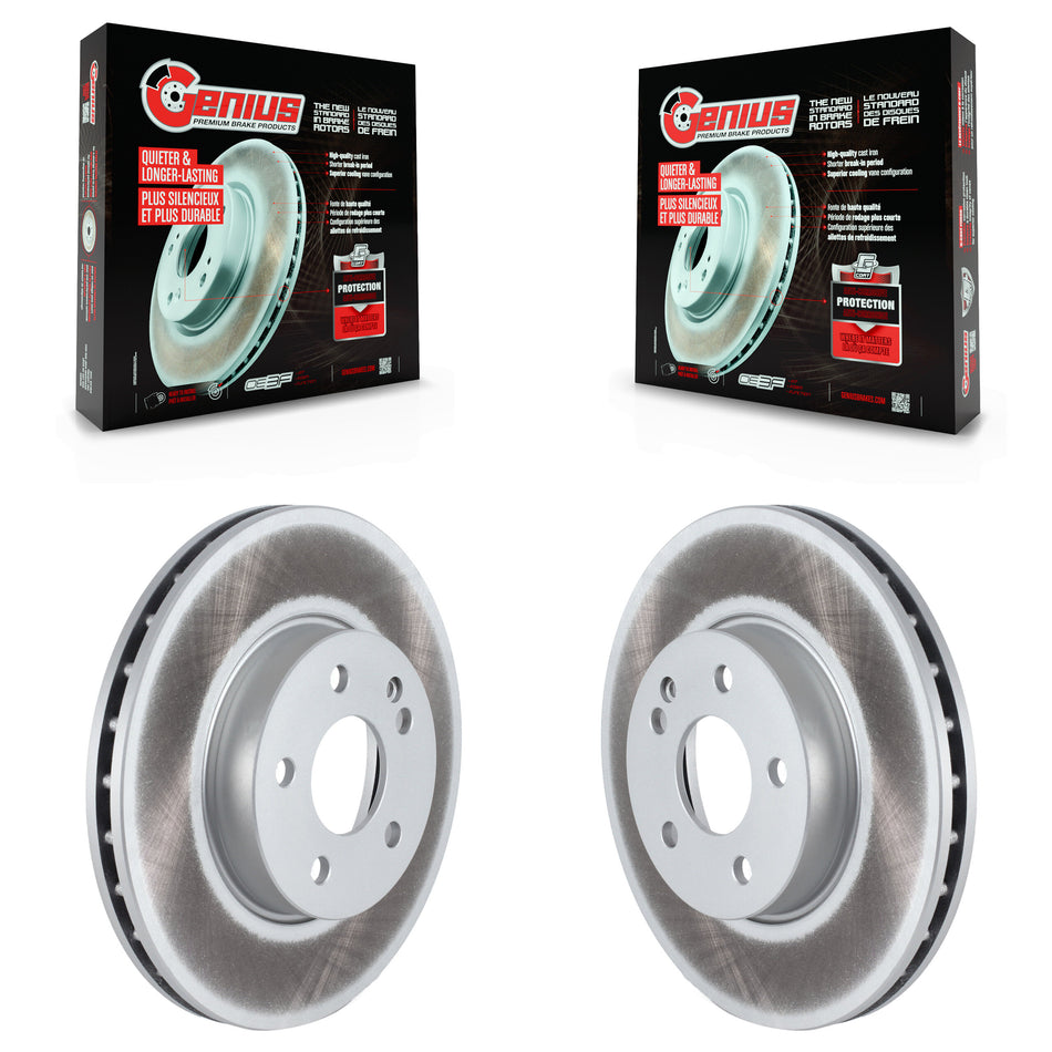 Front Coated Disc Brake Rotors Pair For 2016-2021 Mercedes-Benz Metris KG-101630