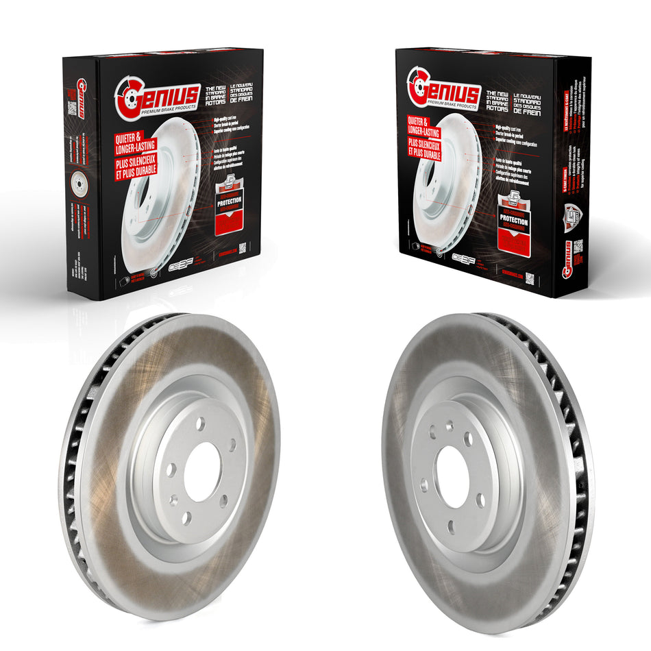 Front Coat Brake Rotors Kit For 2015-2018 Porsche Macan S Without Ceramic Composite Brakes KG-101632