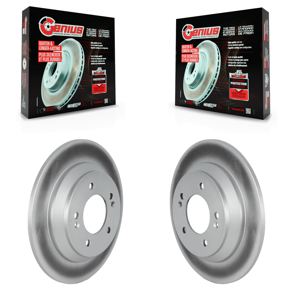 Rear Coated Disc Brake Rotors Pair For Hyundai Kona Kia Soul Seltos KG-101642