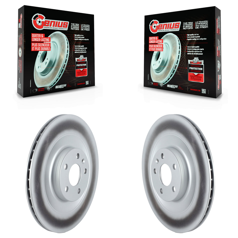 Rear Coated Disc Brake Rotors Pair For Volvo XC90 C40 Recharge KG-101644