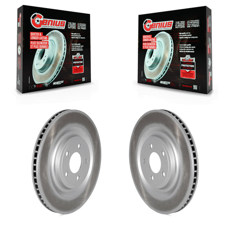 Rear Coated Brake Rotors Pair For Ford Explorer Lincoln Aviator Police Interceptor Utility KG-101652