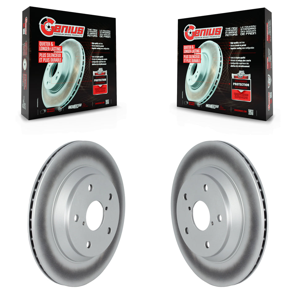 Rear Coated Disc Brake Rotors Pair For Subaru Forester KG-101657