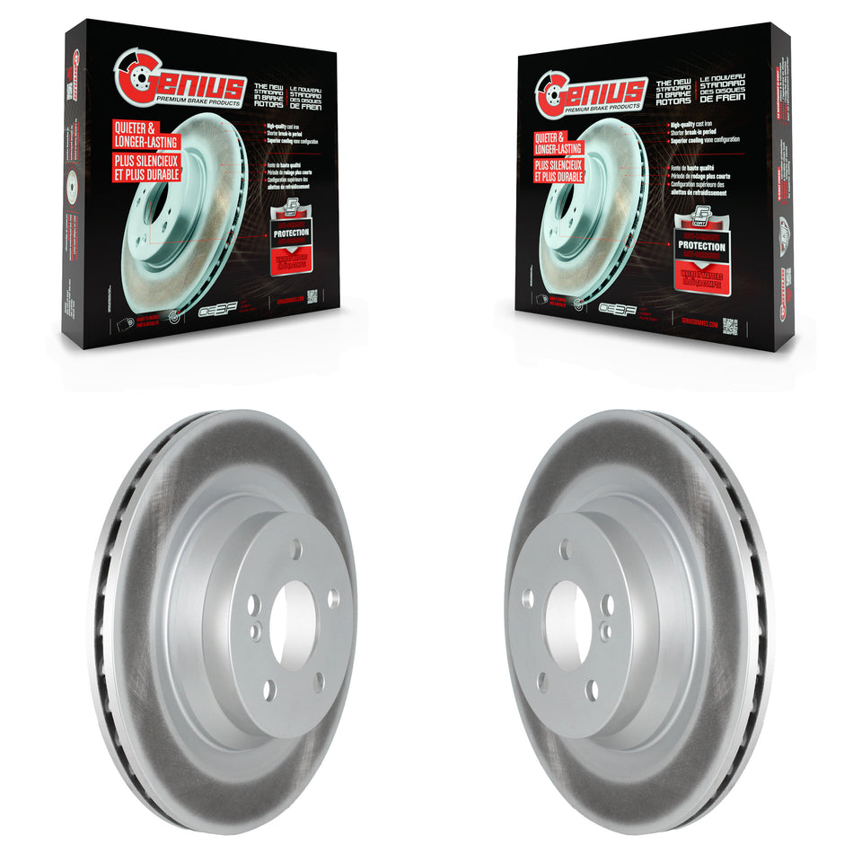 Rear Coated Disc Brake Rotors Pair For Mercedes-Benz CLS550 E550 KG-101666