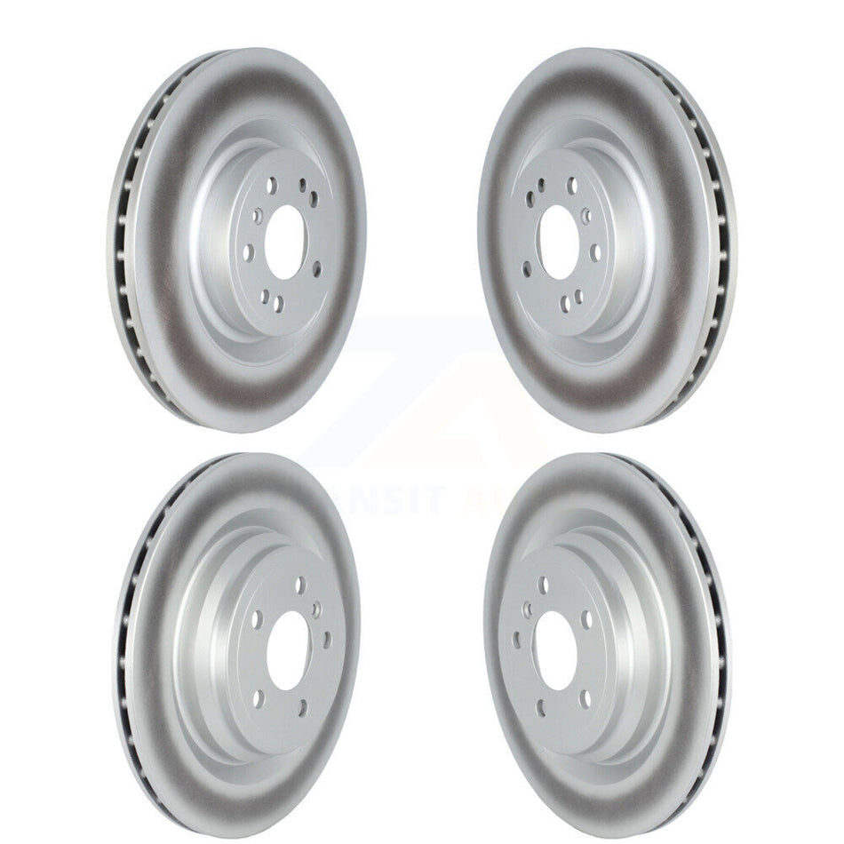 Front Rear Coated Disc Brake Rotors Kit For 2016-2017 Mercedes-Benz GLE400 With AMG Package KG-101689