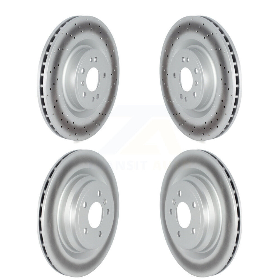Front Rear Coated Disc Brake Rotors Kit For 2016-2017 Mercedes-Benz GLE400 With AMG Package KG-101690