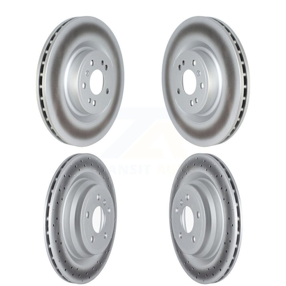 Front Rear Coated Disc Brake Rotors Kit For 2016-2017 Mercedes-Benz GLE400 With AMG Package KG-101691