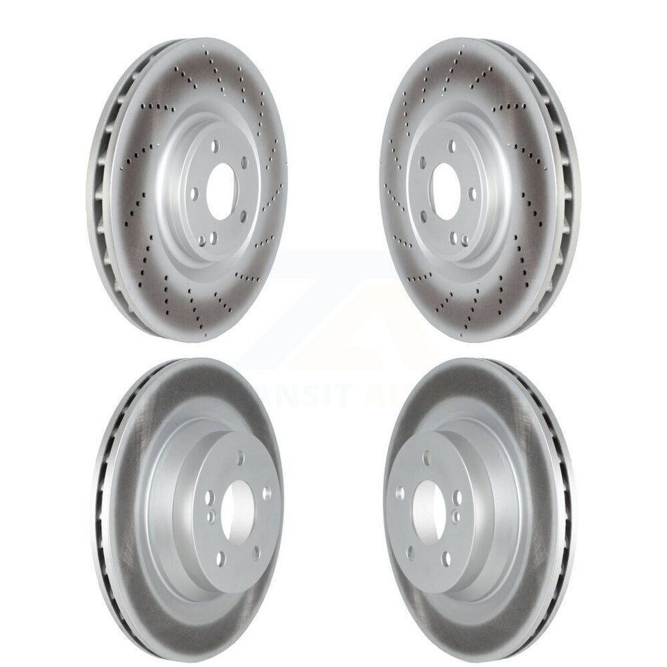 Front Rear Coated Disc Brake Rotors Kit For 2012-2018 Mercedes-Benz CLS550 KG-101708