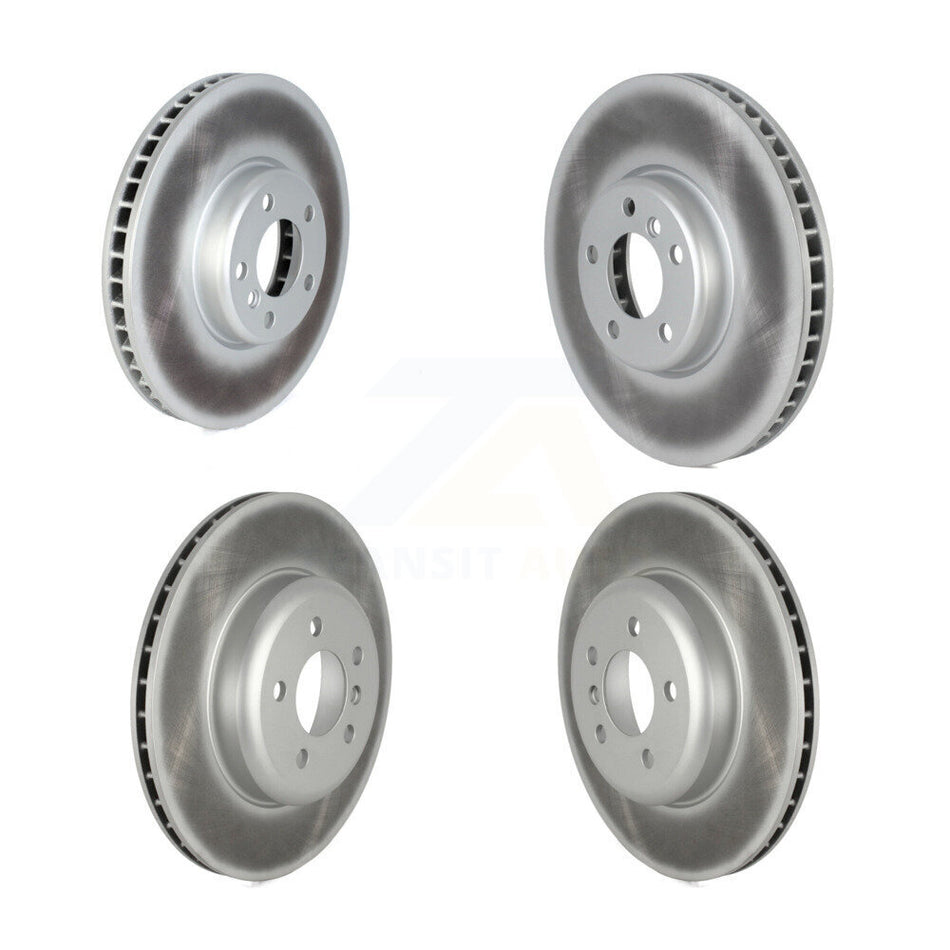 Front Rear Coated Disc Brake Rotors And Hub Assembly Kit For BMW 535i 550i xDrive 650i 740Li 740i GT Gran Coupe 740Ld ActiveHybrid 7 KG-101724